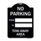 Signmission No Parking From to W/ Blank Space Heavy-Gauge Aluminum Architectural Sign, 24" x 18", BW-1824-22890 A-DES-BW-1824-22890 - alternate 1